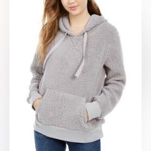 Hippie Rose Gray Fleece Hoodie